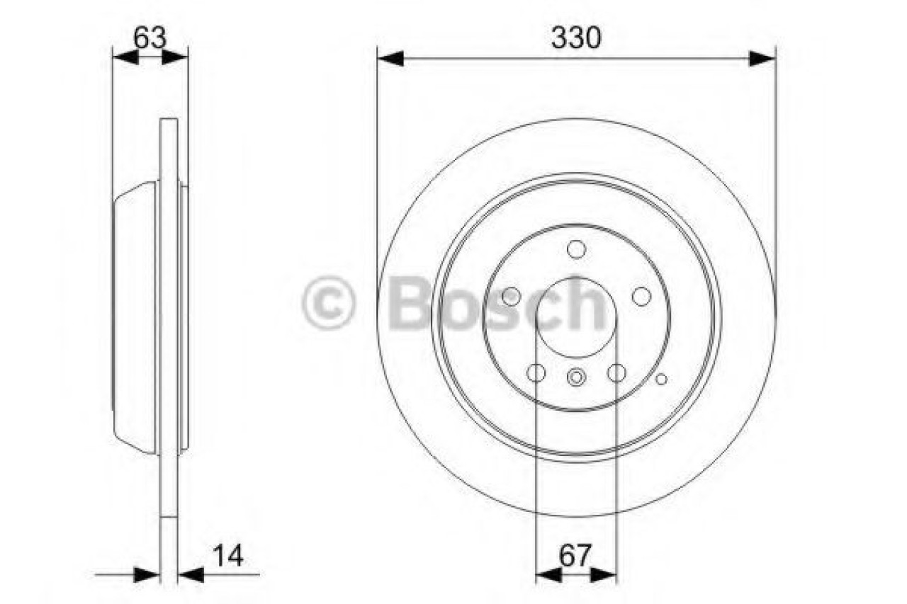 Disc frana MERCEDES M-CLASS (W164) (2005 - 2011) BOSCH 0 986 479 330 piesa NOUA