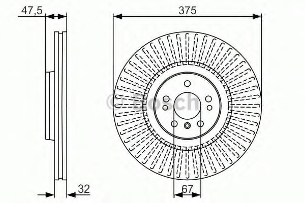 Disc frana MERCEDES M-CLASS (W164) (2005 - 2011) BOSCH 0 986 479 A26 piesa NOUA