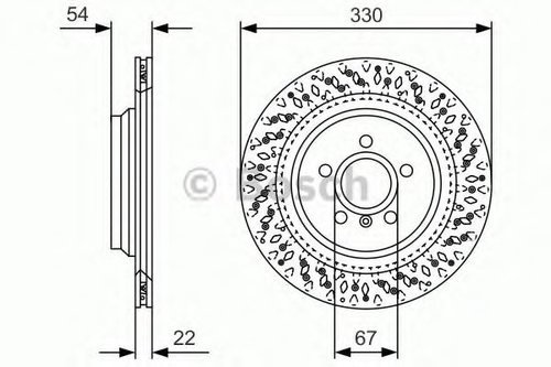 Disc frana MERCEDES M-CLASS (W166) (2011 - 2016) BOSCH 0 986 479 D11 piesa NOUA