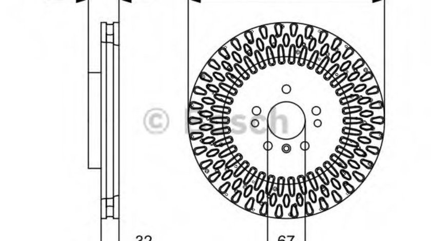 Disc frana MERCEDES M-CLASS (W166) (2011 - 2016) BOSCH 0 986 479 D09 piesa NOUA