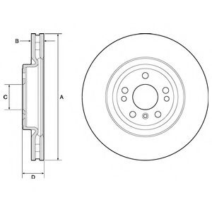 Disc frana MERCEDES M-CLASS (W166) (2011 - 2016) DELPHI BG9148C piesa NOUA