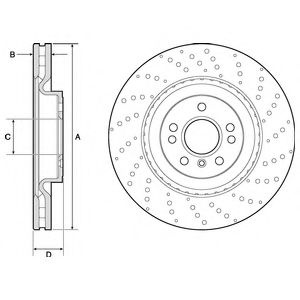 Disc frana MERCEDES M-CLASS (W166) (2011 - 2016) DELPHI BG9149C piesa NOUA