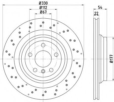 Disc frana MERCEDES M-CLASS (W166) (2011 - 2016) TEXTAR 92254505 piesa NOUA