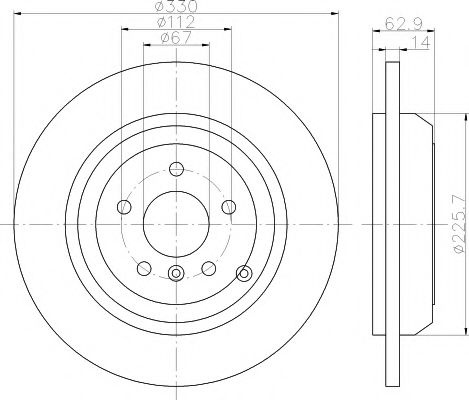 Disc frana MERCEDES R-CLASS (W251, V251) (2006 - 2016) TEXTAR 92150803 piesa NOUA