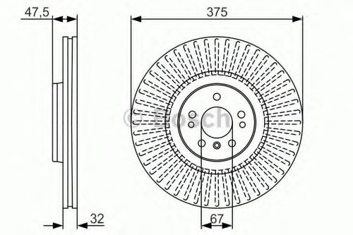 Disc frana MERCEDES R-CLASS (W251, V251) (2006 - 2016) BOSCH 0 986 479 A26 piesa NOUA