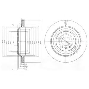 Disc frana MERCEDES R-CLASS (W251, V251) (2006 - 2016) DELPHI BG4030 piesa NOUA