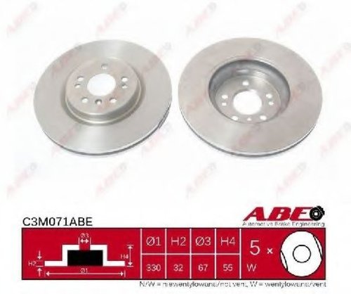 Disc frana MERCEDES R-CLASS (W251, V251) (2006 - 2016) ABE C3M071ABE piesa NOUA