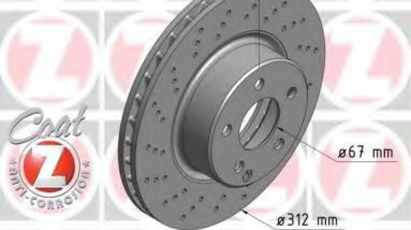 Disc frana MERCEDES S-CLASS Cupe (C215) (1999 - 2006) ZIMMERMANN 400.3607.20 piesa NOUA