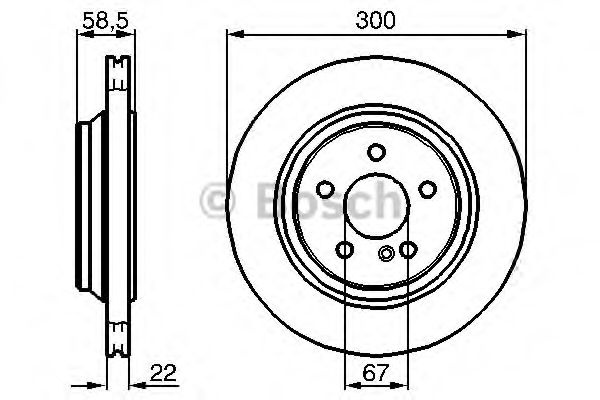 Disc frana MERCEDES S-CLASS (W220) (1998 - 2005) BOSCH 0 986 478 473 piesa NOUA