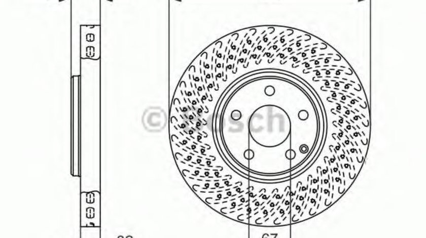 Disc frana MERCEDES S-CLASS (W220) (1998 - 2005) BOSCH 0 986 479 334 piesa NOUA