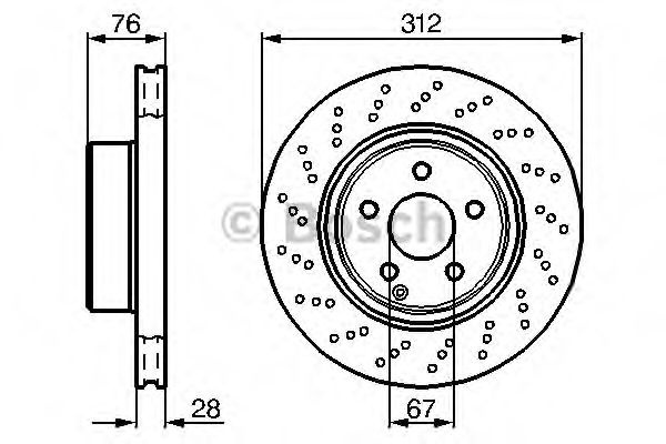 Disc frana MERCEDES S-CLASS (W220) (1998 - 2005) BOSCH 0 986 478 471 piesa NOUA