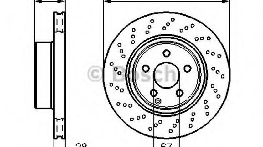 Disc frana MERCEDES S-CLASS (W220) (1998 - 2005) BOSCH 0 986 478 471 piesa NOUA