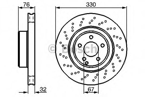 Disc frana MERCEDES S-CLASS (W220) (1998 - 2005) BOSCH 0 986 478 470 piesa NOUA