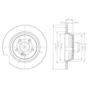 Disc frana MERCEDES S-CLASS (W220) (1998 - 2005) DELPHI BG3725 piesa NOUA