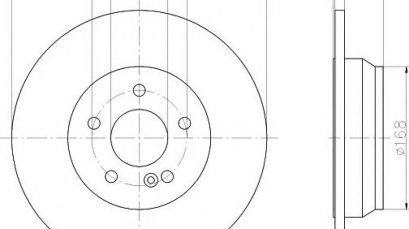 Disc frana MERCEDES S-CLASS (W220) (1998 - 2005) HELLA PAGID 8DD 355 106-891 piesa NOUA