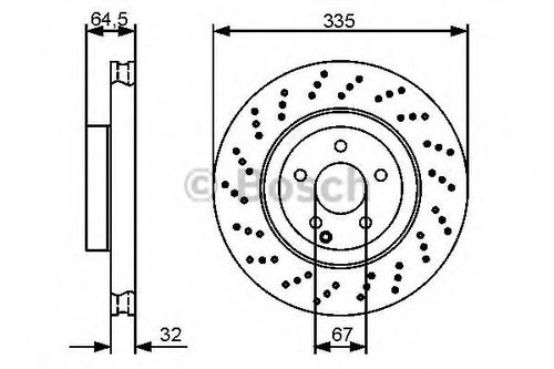 Disc frana MERCEDES S-CLASS (W221) (2005 - 2013) BOSCH 0 986 479 413 piesa NOUA