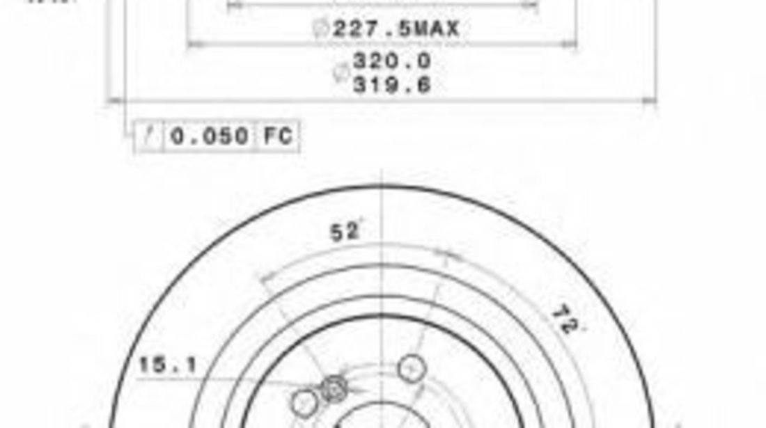 Disc frana MERCEDES S-CLASS (W221) (2005 - 2013) BREMBO 09.A818.10 piesa NOUA