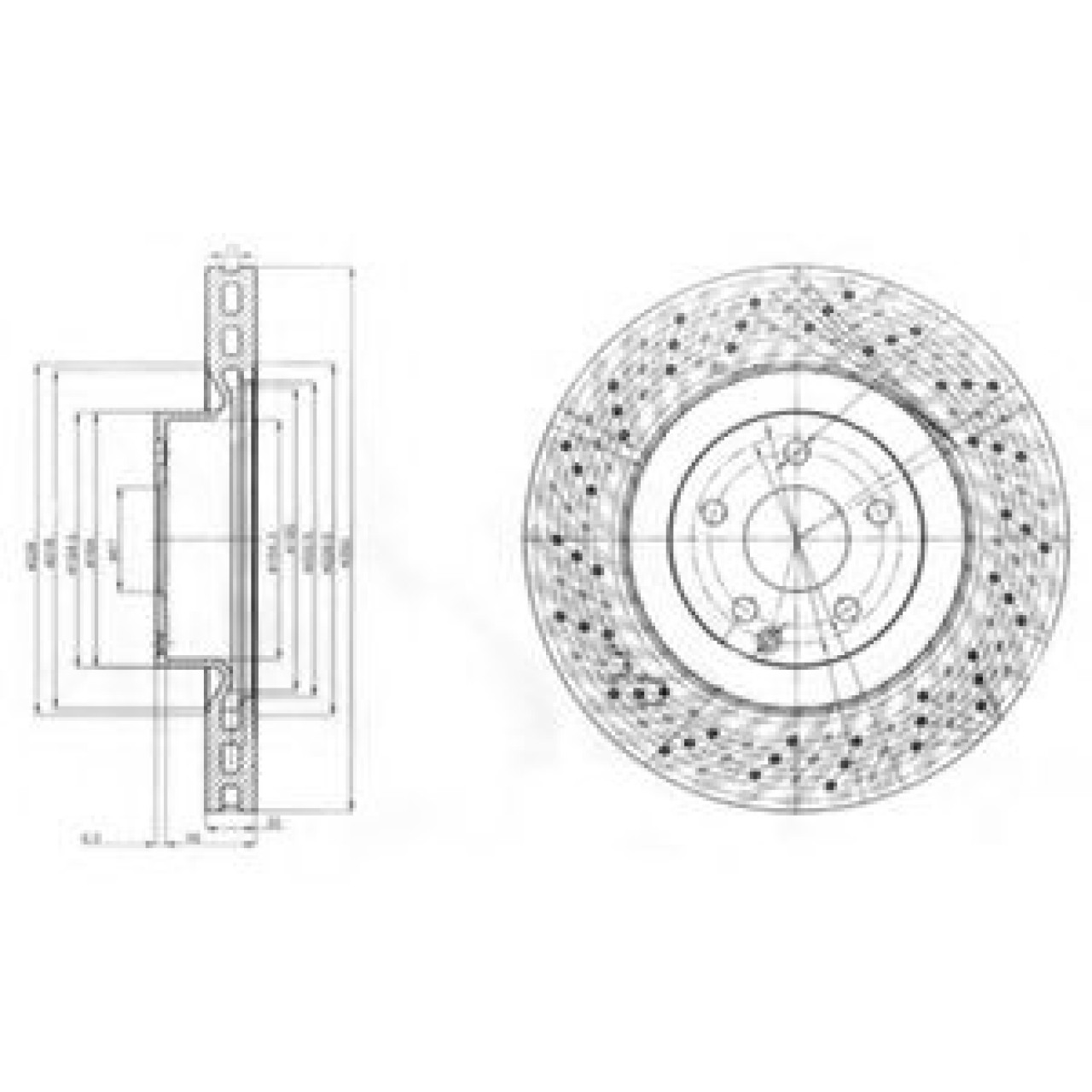 Disc frana MERCEDES S-CLASS (W221) (2005 - 2013) DELPHI BG9057 piesa NOUA