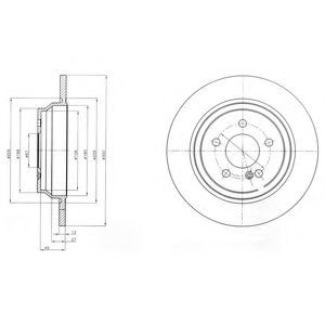 Disc frana MERCEDES S-CLASS (W221) (2005 - 2013) DELPHI BG4298C piesa NOUA