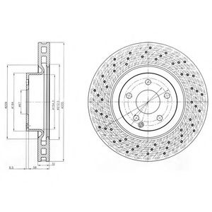 Disc frana MERCEDES S-CLASS (W221) (2005 - 2013) DELPHI BG9093C piesa NOUA