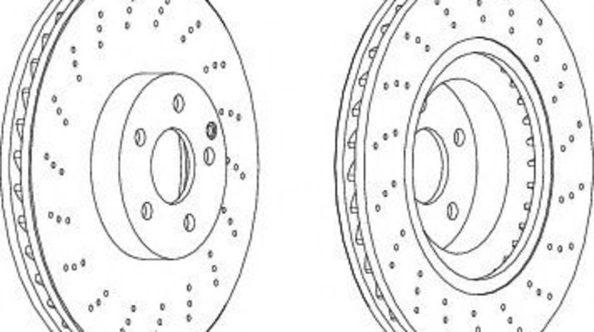 Disc frana MERCEDES S-CLASS (W221) (2005 - 2013) FERODO DDF1639C-1 piesa NOUA