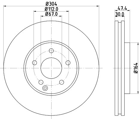 Disc frana MERCEDES S-CLASS (W221) (2005 - 2013) KRIEGER 0950004154 piesa NOUA