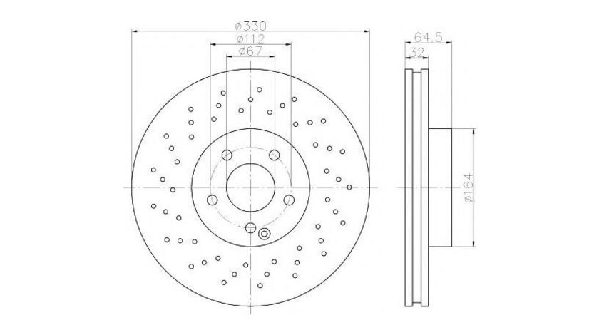 Disc frana Mercedes SL (R230) 2001-2012 #2 0986479415