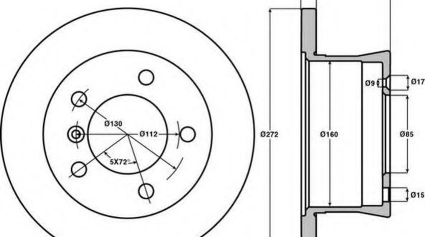 Disc frana MERCEDES SPRINTER 2-t bus (901, 902) (1995 - 2006) JURID 567761J piesa NOUA