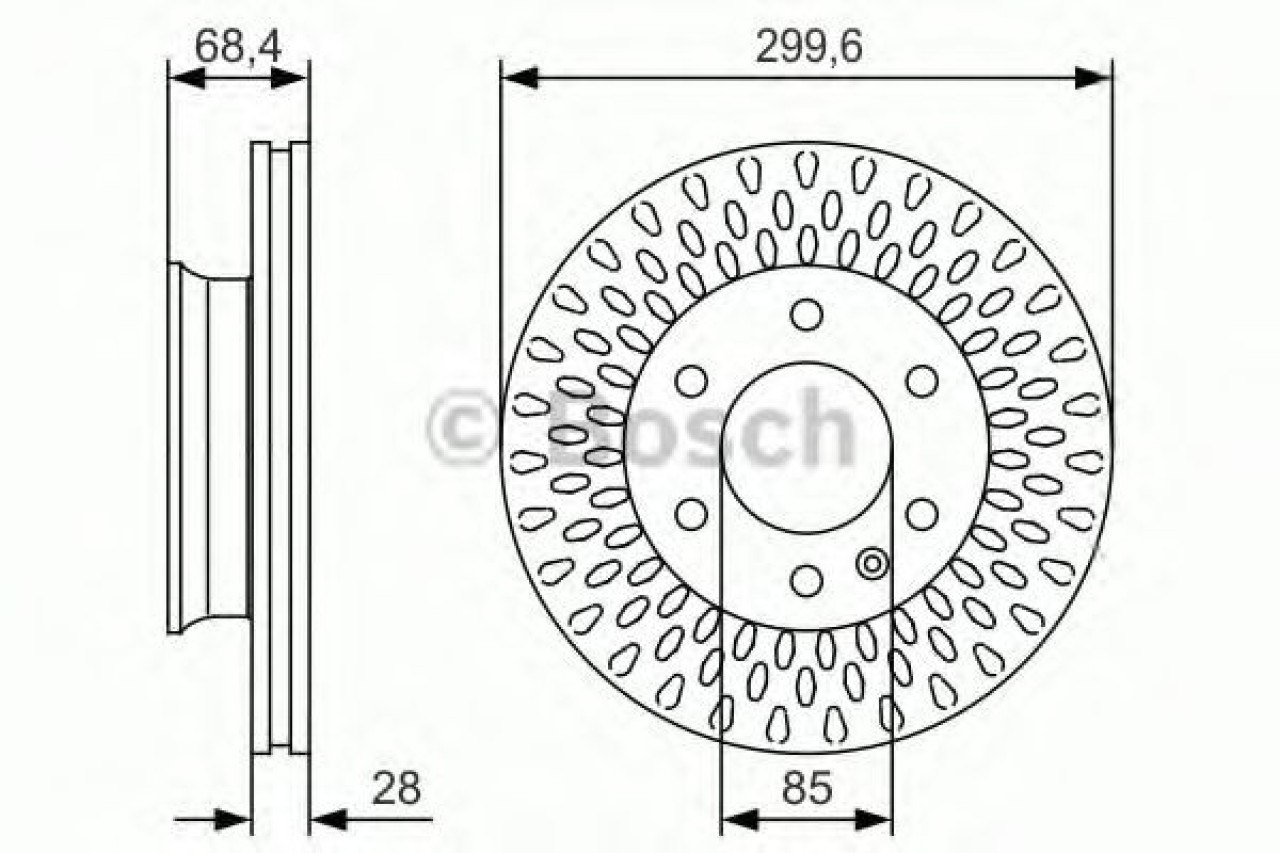 Disc frana MERCEDES SPRINTER 3,5-t platou / sasiu (906) (2006 - 2016) BOSCH 0 986 479 R78 piesa NOUA