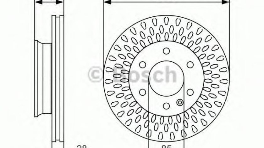 Disc frana MERCEDES SPRINTER 3,5-t platou / sasiu (906) (2006 - 2016) BOSCH 0 986 479 R78 piesa NOUA