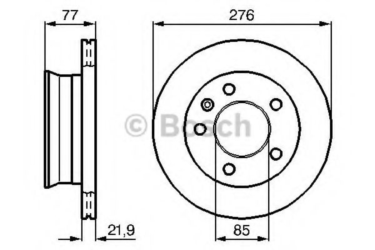Disc frana MERCEDES SPRINTER 3-t platou / sasiu (903) (1995 - 2006) BOSCH 0 986 478 849 piesa NOUA