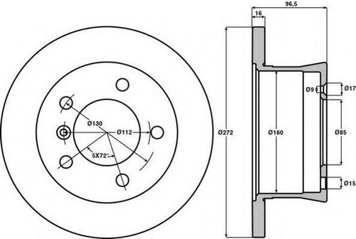 Disc frana MERCEDES SPRINTER 3-t platou / sasiu (903) (1995 - 2006) JURID 567761J piesa NOUA