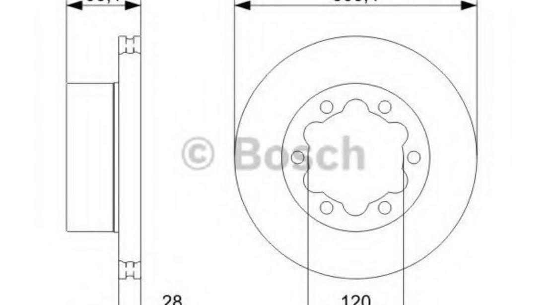 Disc frana MERCEDES SPRINTER 4,6-t caroserie (906) (2006 - 2016) BOSCH 0 986 479 296 piesa NOUA