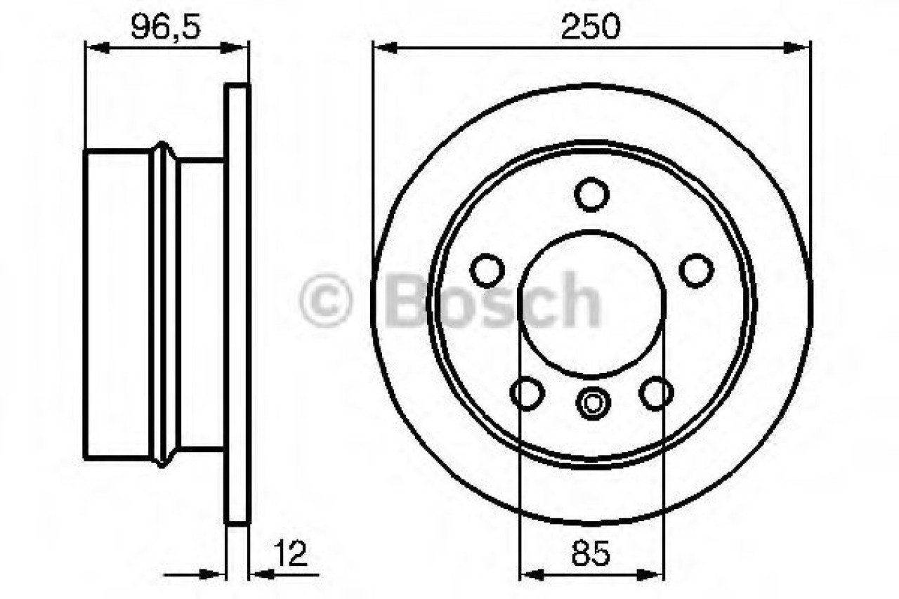 Disc frana MERCEDES SPRINTER 4-t platou / sasiu (904) (1996 - 2006) BOSCH 0 986 478 863 piesa NOUA
