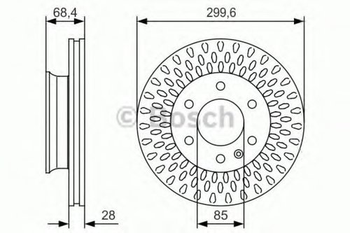 Disc frana MERCEDES SPRINTER 5-t caroserie (906) (2006 - 2016) BOSCH 0 986 479 R78 piesa NOUA