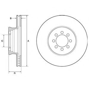 Disc frana MERCEDES SPRINTER 5-t platou / sasiu (905) (2001 - 2006) DELPHI BG4679C piesa NOUA