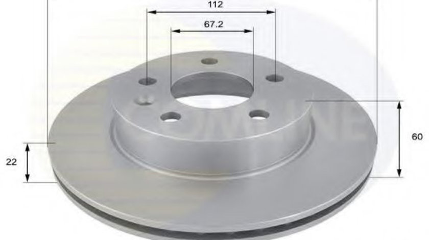 Disc frana MERCEDES V-CLASS (638/2) (1996 - 2003) COMLINE ADC1608V piesa NOUA