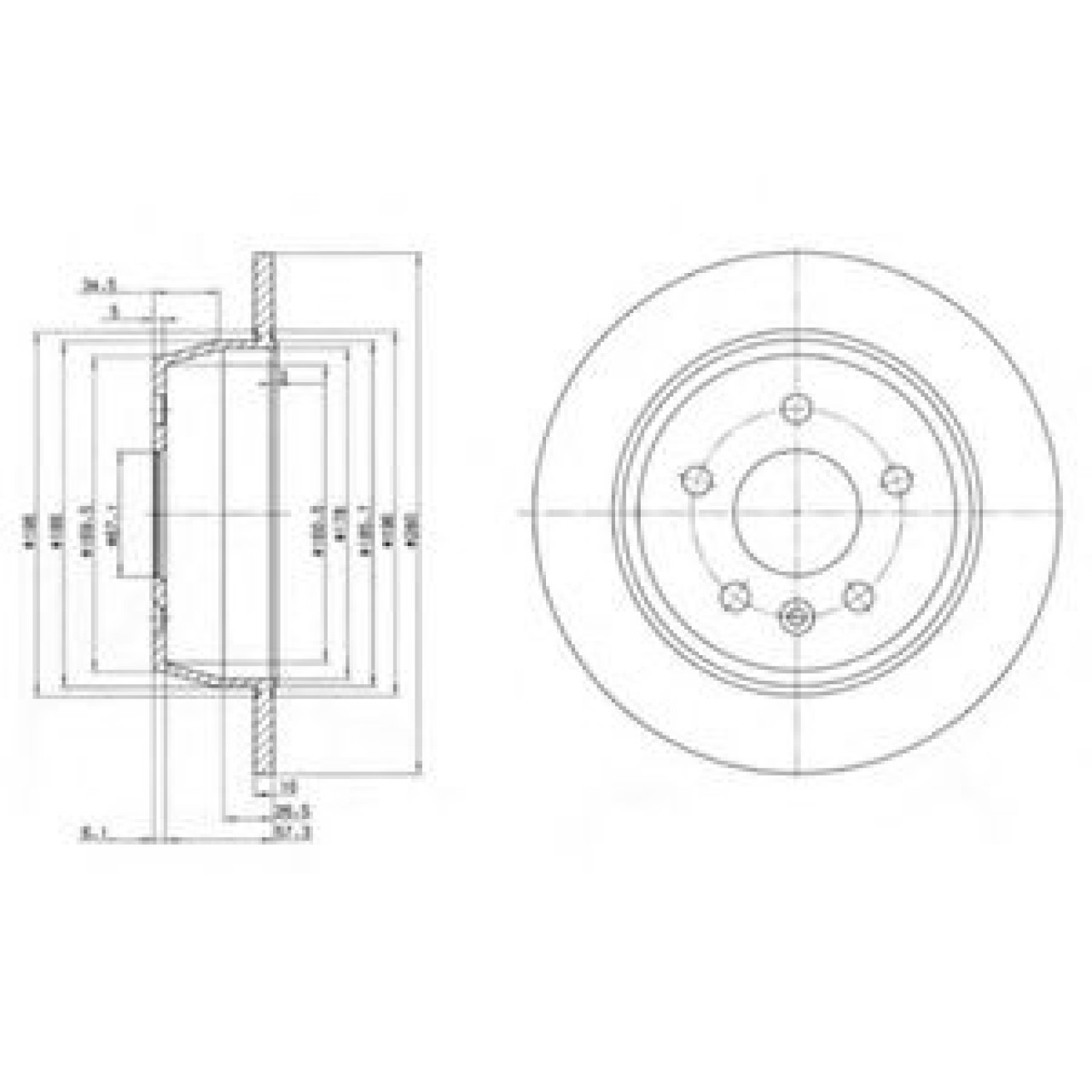 Disc frana MERCEDES V-CLASS (638/2) (1996 - 2003) DELPHI BG3241 piesa NOUA