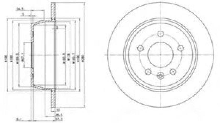 Disc frana MERCEDES V-CLASS (638/2) (1996 - 2003) DELPHI BG3241 piesa NOUA