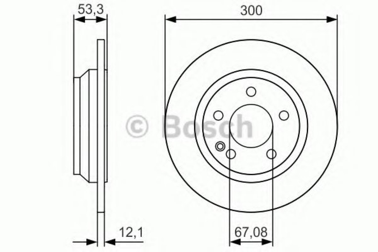 Disc frana MERCEDES V-CLASS (W447) (2014 - 2016) BOSCH 0 986 479 D12 piesa NOUA