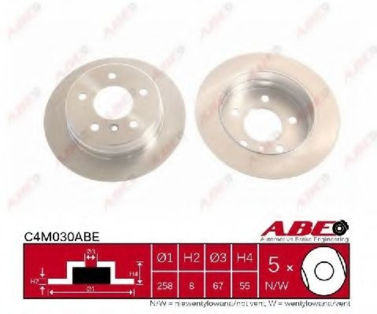 Disc frana MERCEDES VANEO (414) (2002 - 2005) ABE C4M030ABE piesa NOUA