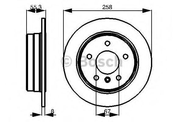 Disc frana MERCEDES VANEO (414) (2002 - 2005) BOSCH 0 986 479 B36 piesa NOUA
