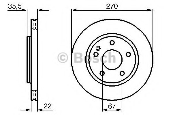 Disc frana MERCEDES VANEO (414) (2002 - 2005) BOSCH 0 986 479 B67 piesa NOUA
