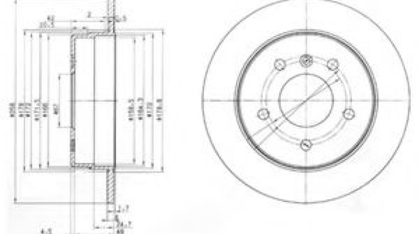 Disc frana MERCEDES VANEO (414) (2002 - 2005) DELPHI BG3710 piesa NOUA