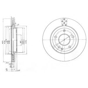 Disc frana MERCEDES VANEO (414) (2002 - 2005) DELPHI BG3709 piesa NOUA