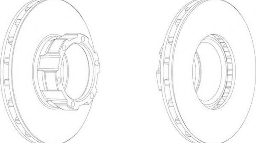 Disc frana MERCEDES VARIO autobasculanta (1996 - 2016) FERODO FCR162A piesa NOUA