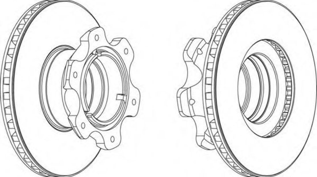 Disc frana MERCEDES VARIO autobasculanta (1996 - 2016) FERODO FCR209A piesa NOUA