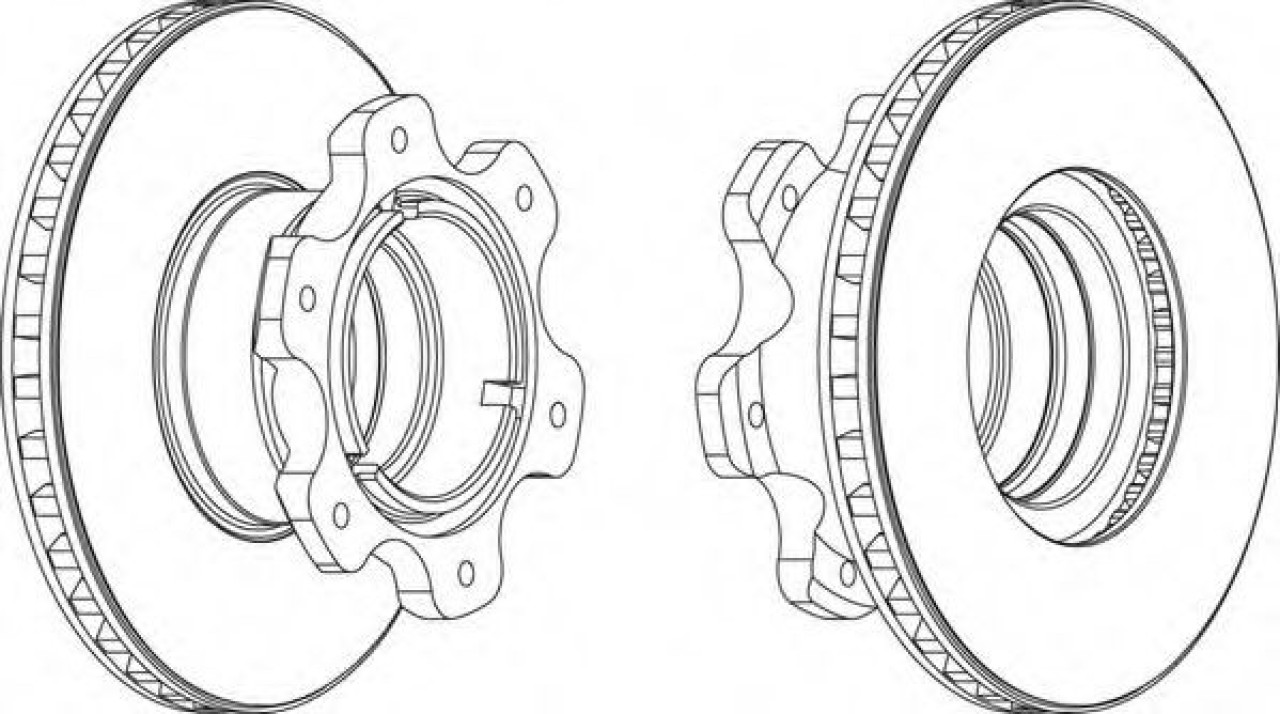 Disc frana MERCEDES VARIO cabina cu motor (1996 - 2016) FERODO FCR208A piesa NOUA