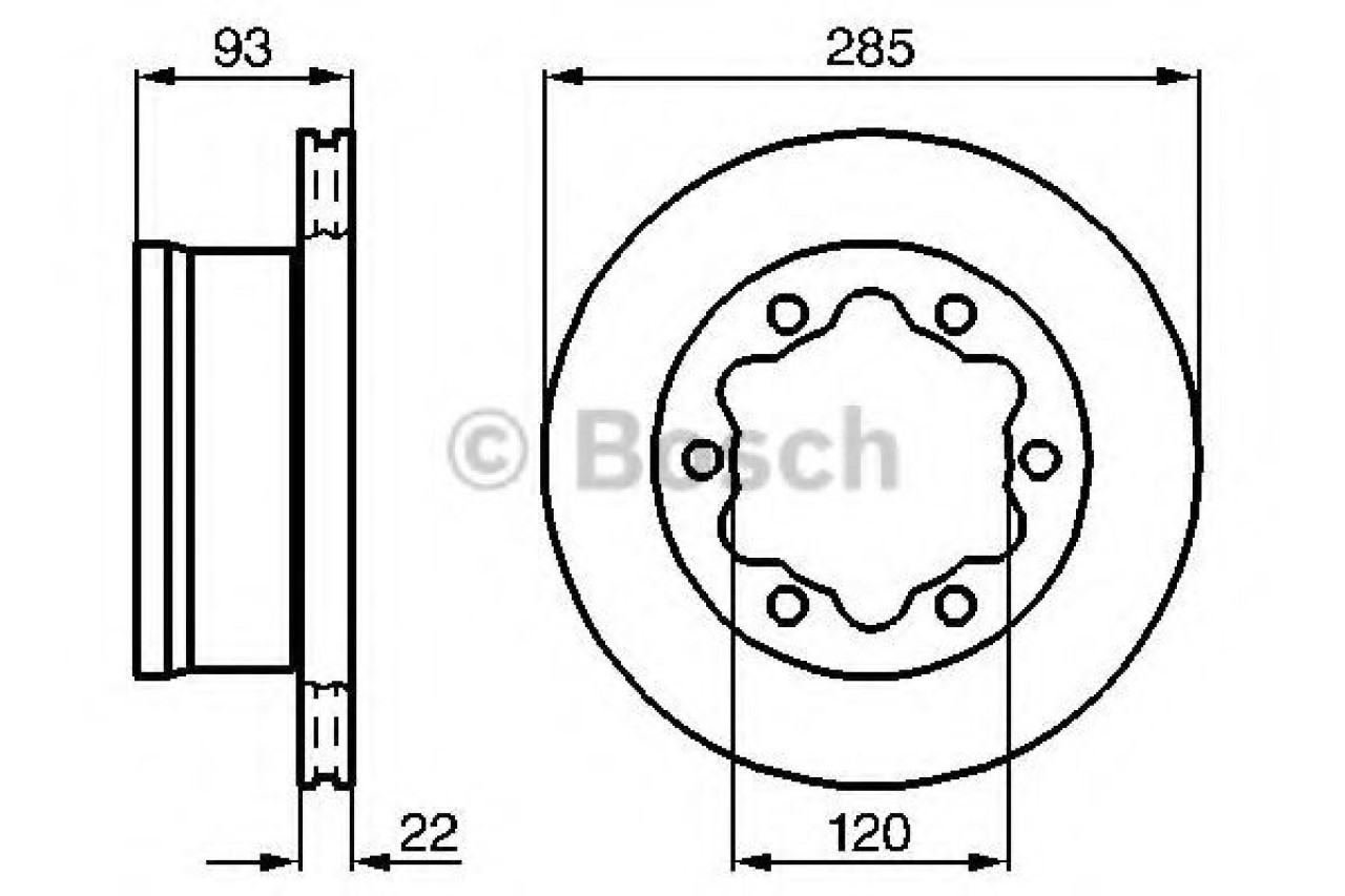 Disc frana MERCEDES VARIO combi (1996 - 2016) BOSCH 0 986 478 555 piesa NOUA
