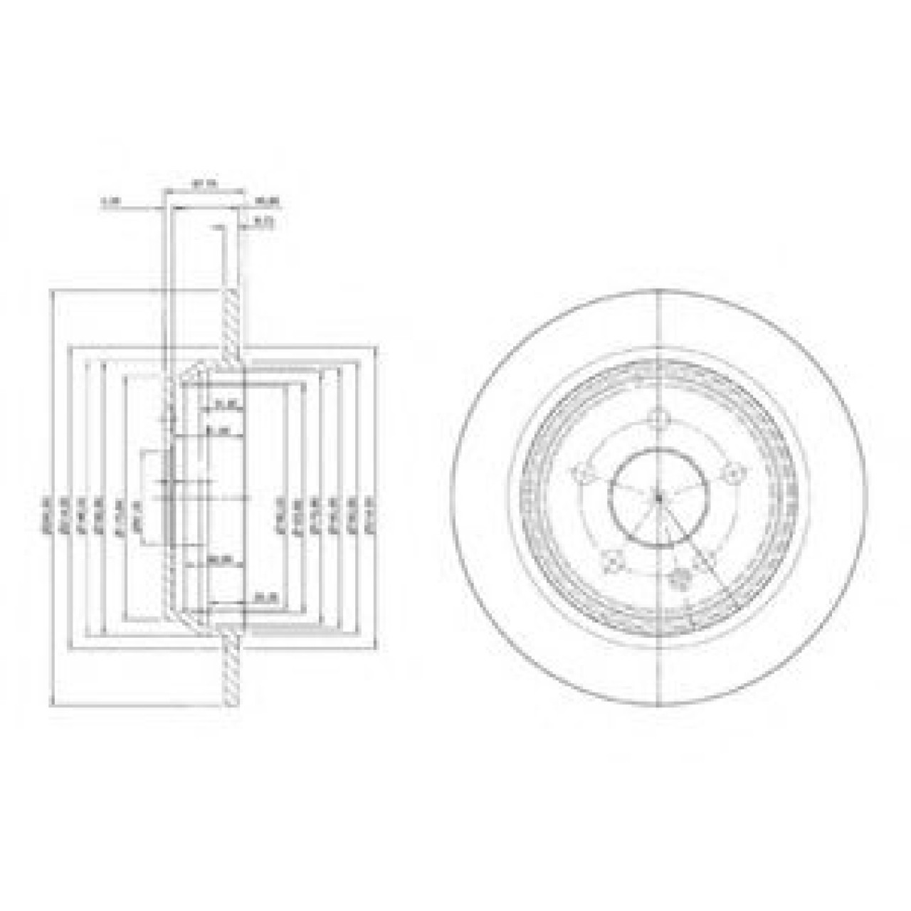Disc frana MERCEDES VIANO (W639) (2003 - 2016) DELPHI BG3969 piesa NOUA